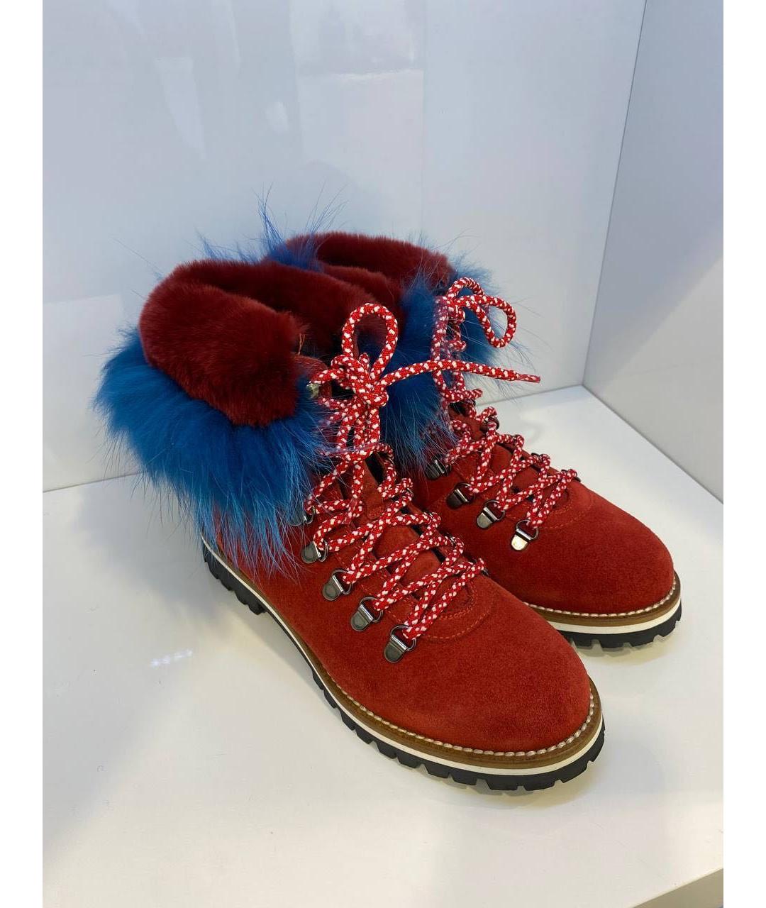MR & MRS ITALY Красные замшевые ботинки, фото 2