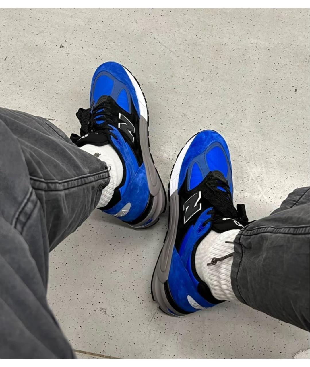 NEW BALANCE Синие замшевые низкие кроссовки / кеды, фото 8