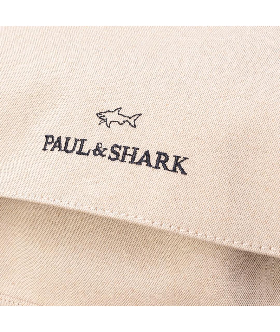 PAUL & SHARK Бежевый хлопковый рюкзак, фото 3