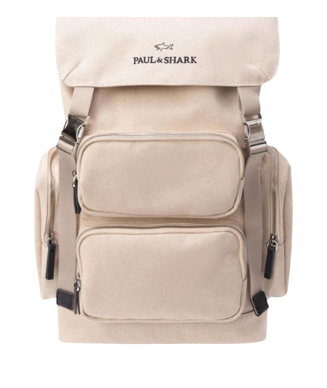 PAUL & SHARK Бежевый хлопковый рюкзак, фото 1