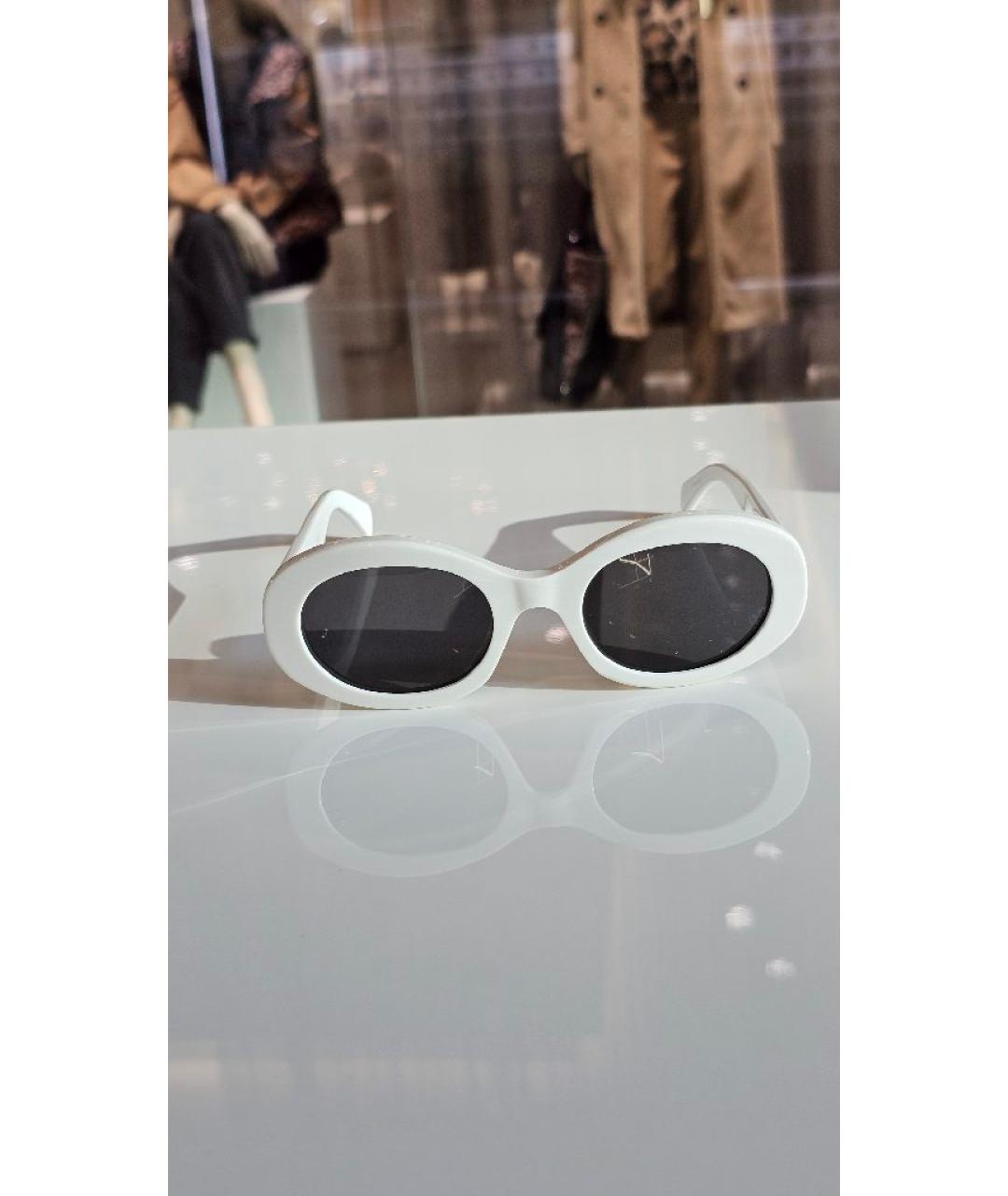 CELINE Белые пластиковые солнцезащитные очки, фото 6