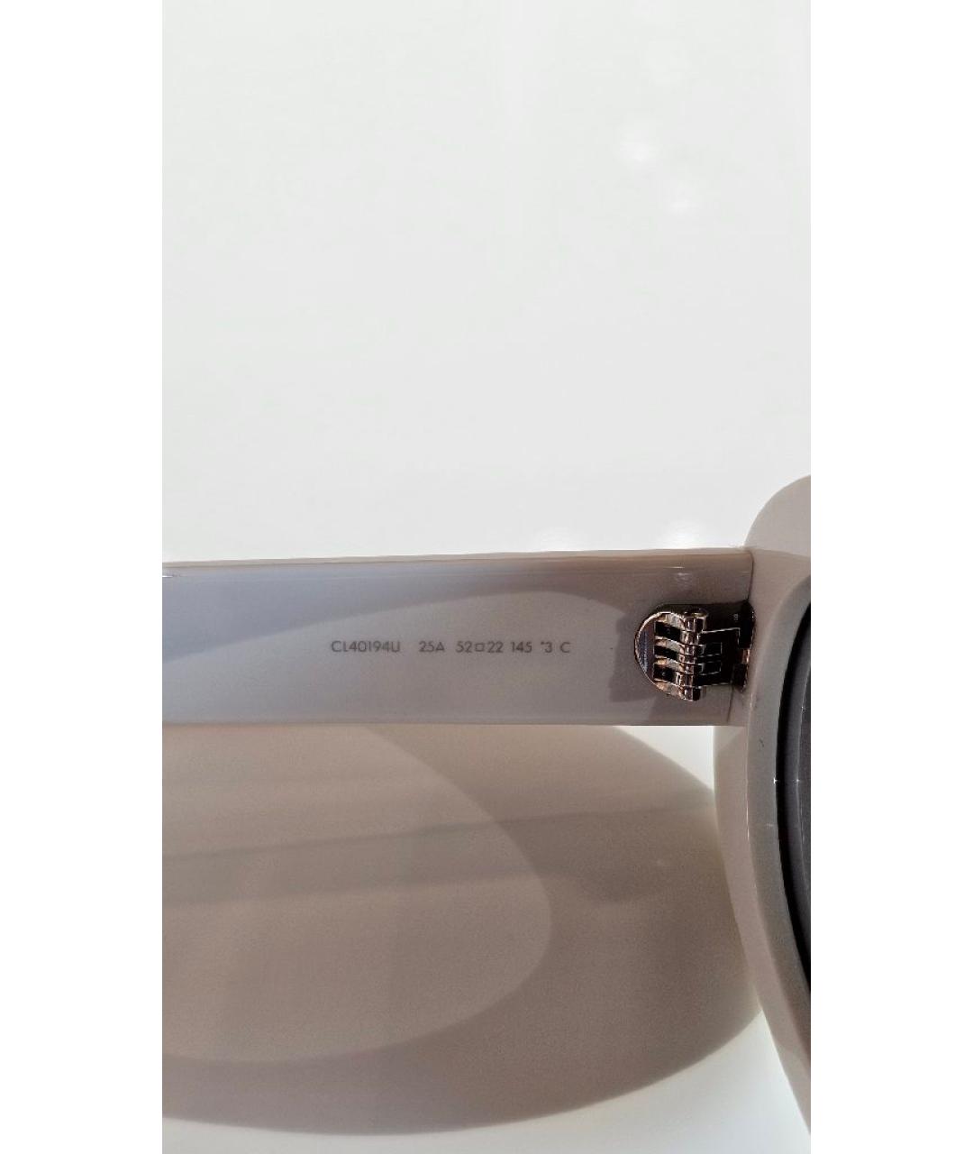 CELINE Белые пластиковые солнцезащитные очки, фото 3