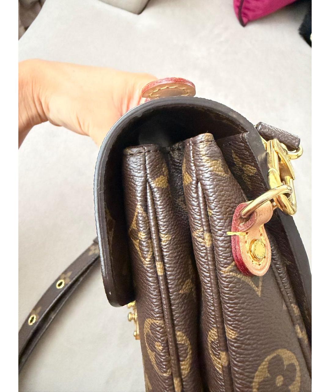 LOUIS VUITTON Коричневая сумка через плечо, фото 8