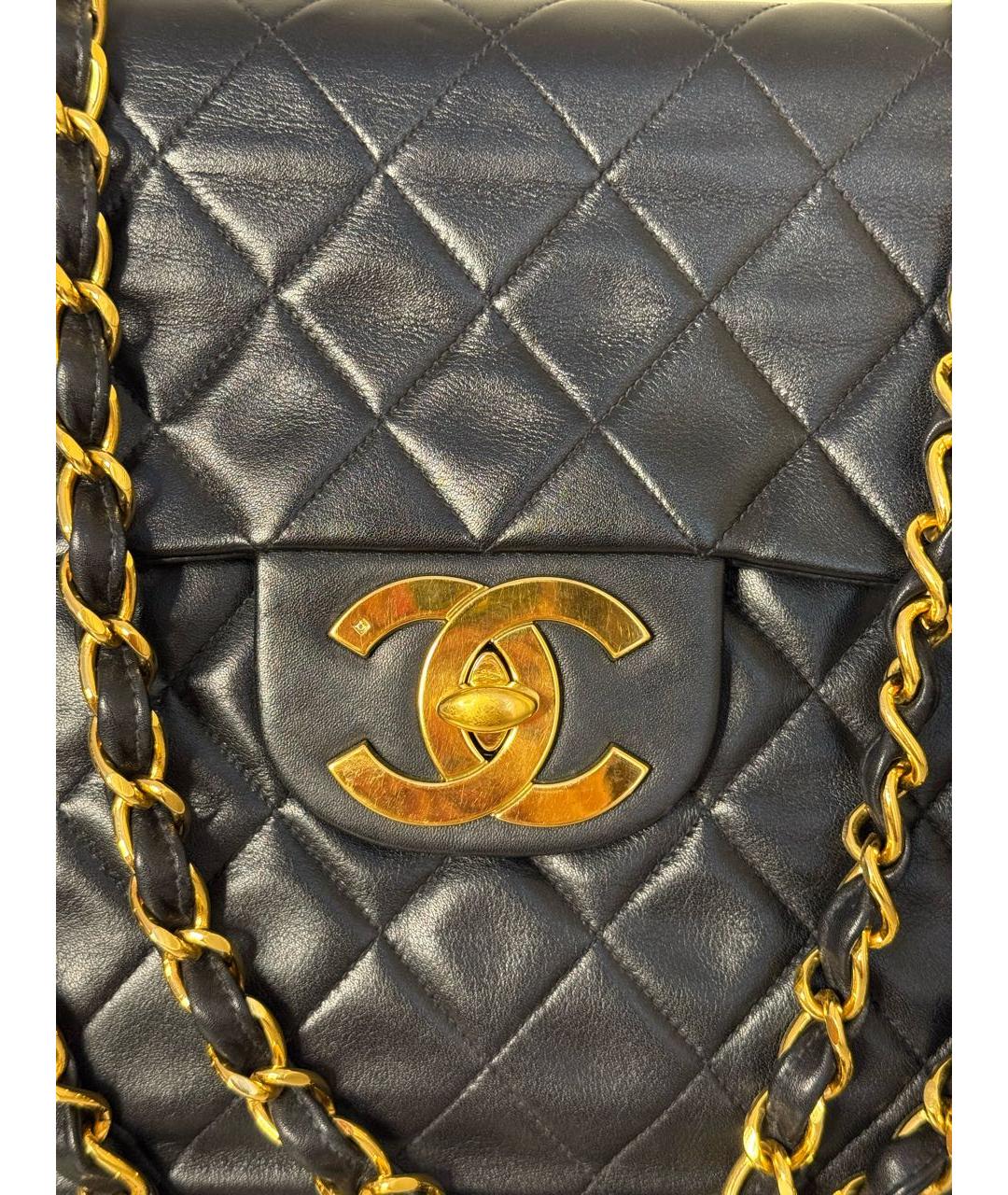 CHANEL Черная кожаная сумка через плечо, фото 8