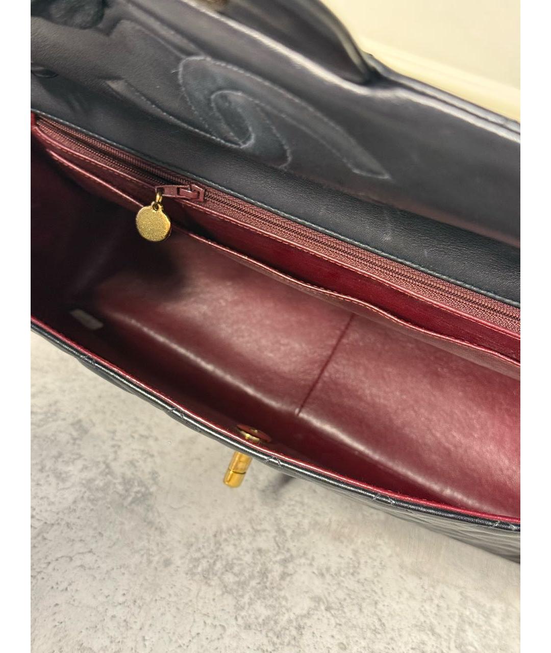 CHANEL Черная кожаная сумка через плечо, фото 7