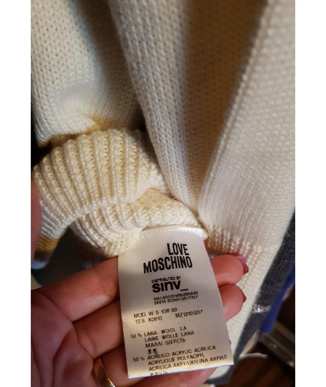 LOVE MOSCHINO Бежевый шерстяной джемпер / свитер, фото 8