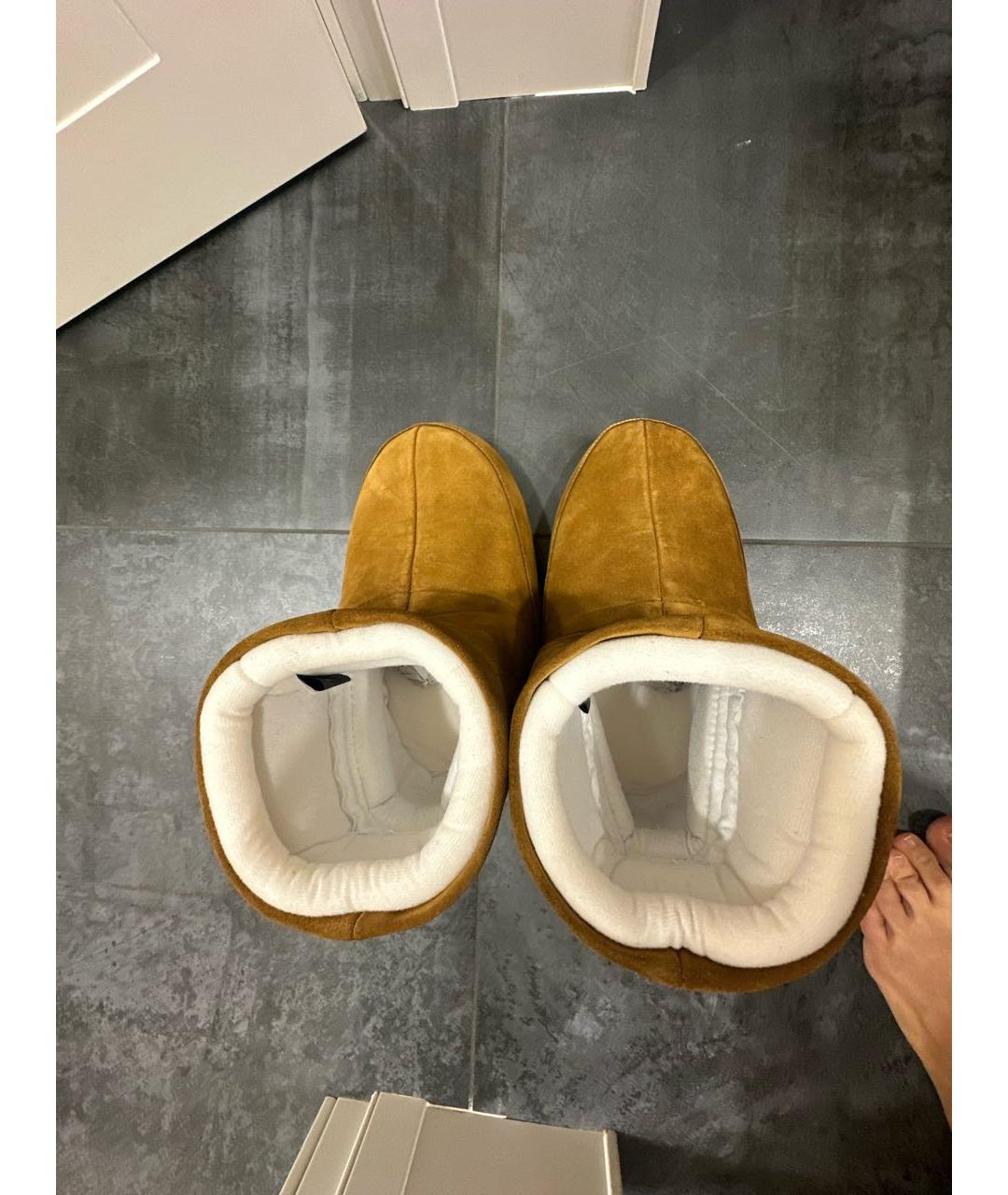 MOON BOOT Оранжевое замшевые сапоги, фото 3