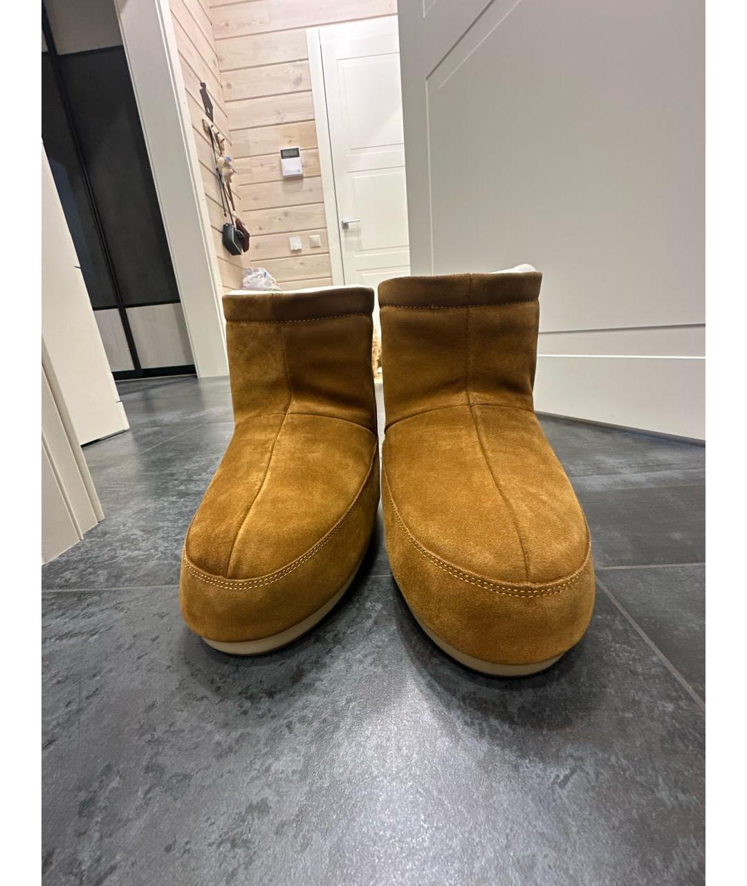 MOON BOOT Оранжевое замшевые сапоги, фото 2