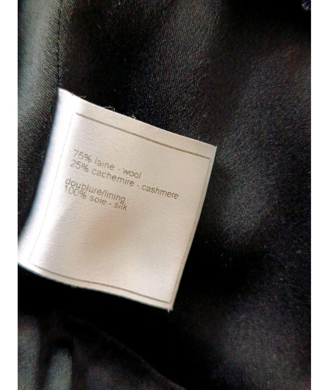 CHANEL Черное кашемировое пальто, фото 7