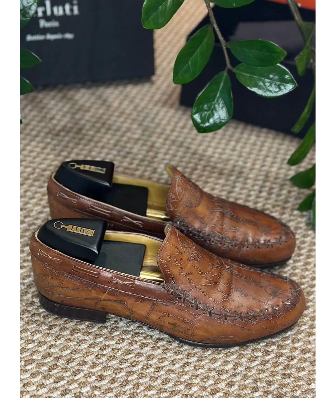 BERLUTI Коричневые кожаные лоферы, фото 3