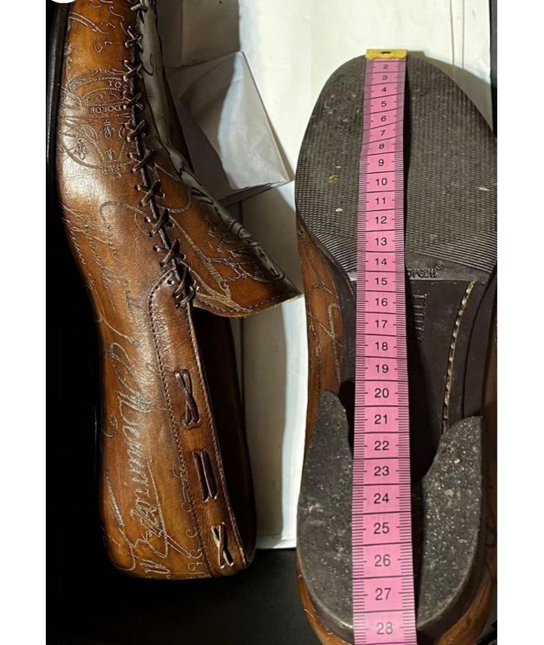 BERLUTI Коричневые кожаные лоферы, фото 8