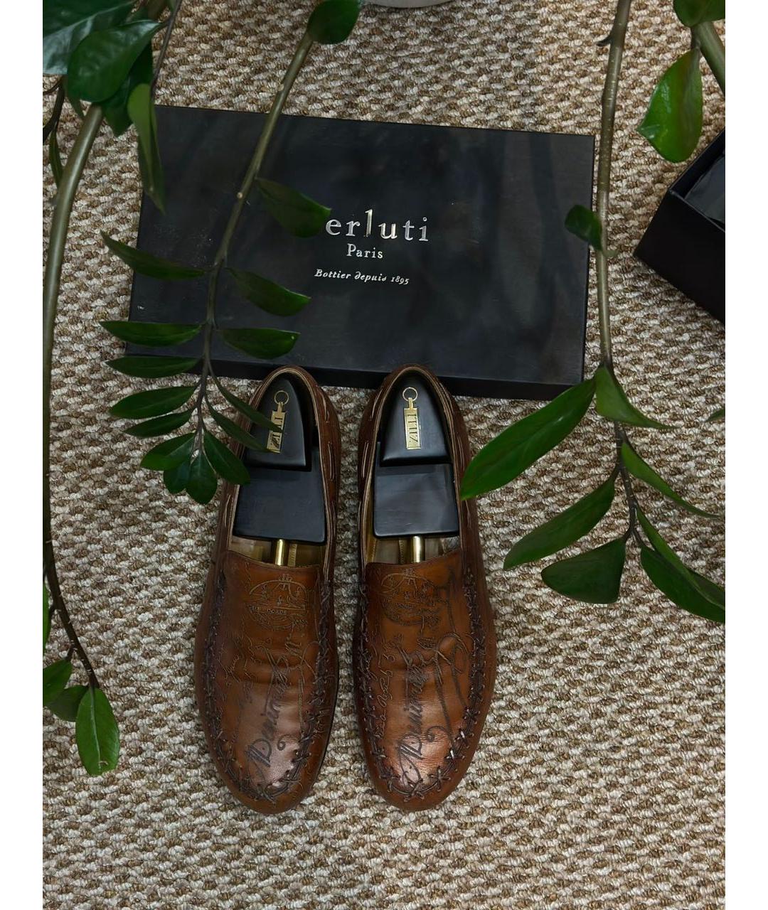 BERLUTI Коричневые кожаные лоферы, фото 5