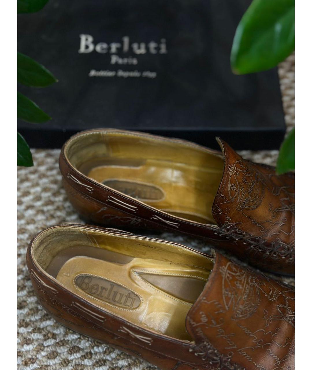 BERLUTI Коричневые кожаные лоферы, фото 6