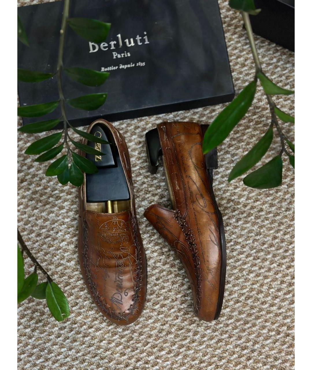 BERLUTI Коричневые кожаные лоферы, фото 4