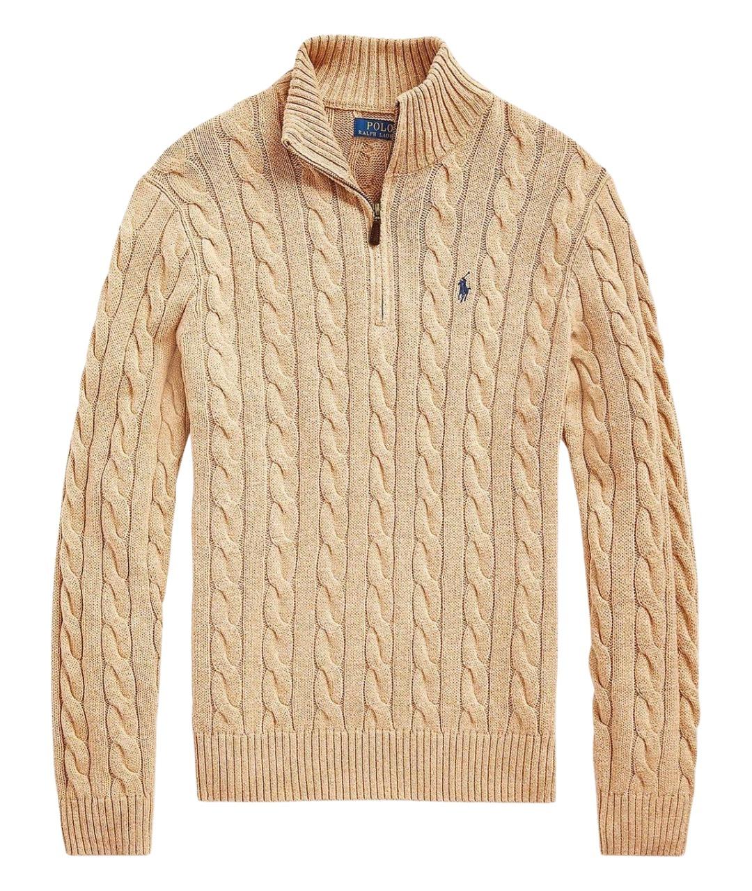 POLO RALPH LAUREN Бежевый хлопковый джемпер / свитер, фото 1