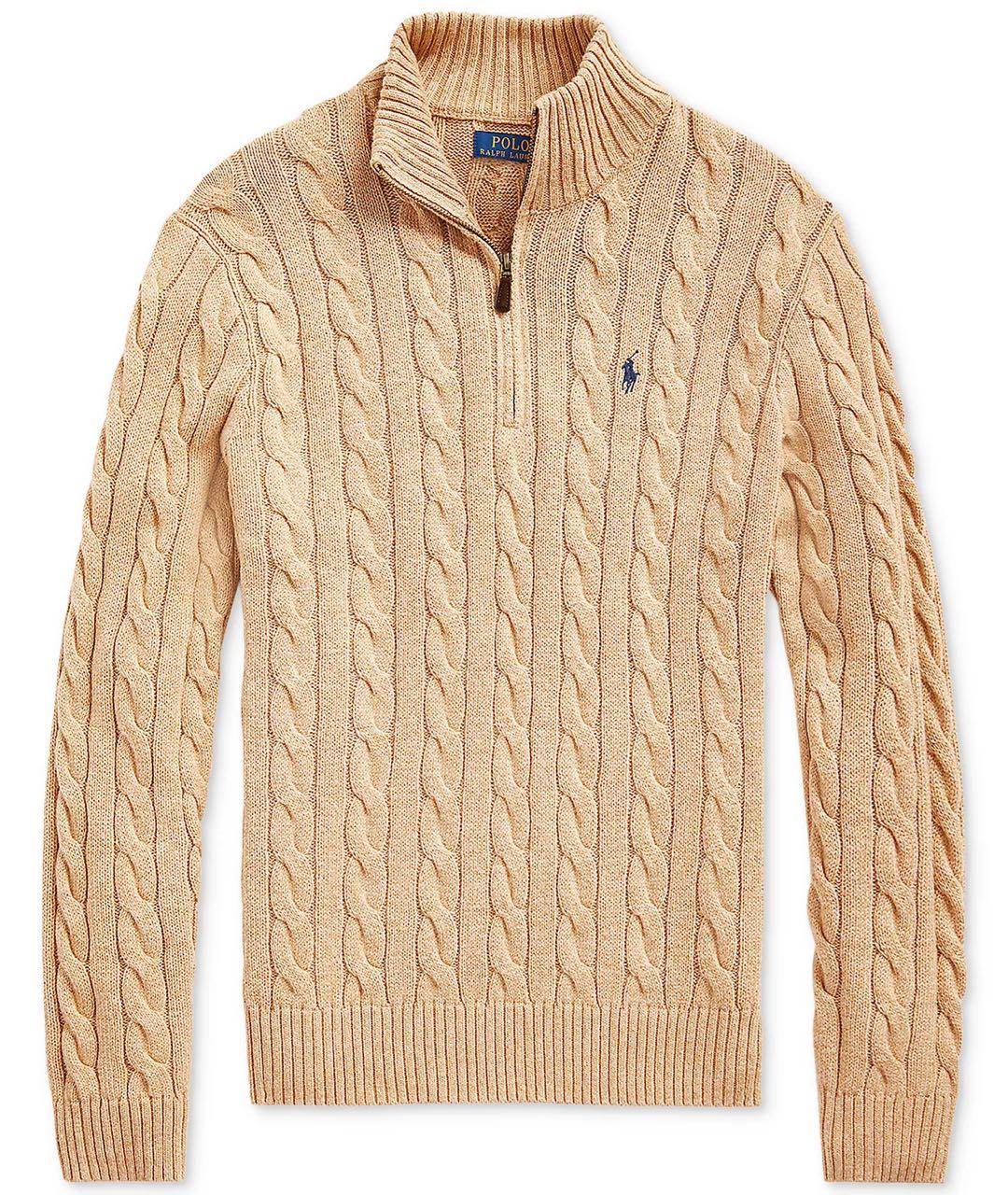 POLO RALPH LAUREN Бежевый хлопковый джемпер / свитер, фото 6