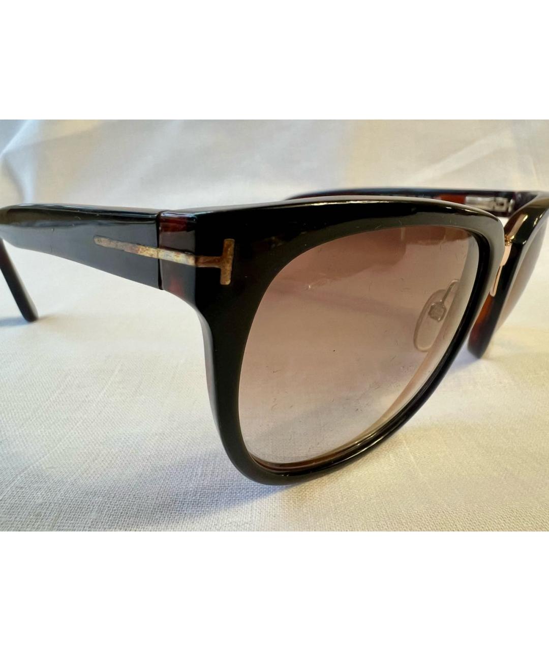 TOM FORD Коричневые пластиковые солнцезащитные очки, фото 3