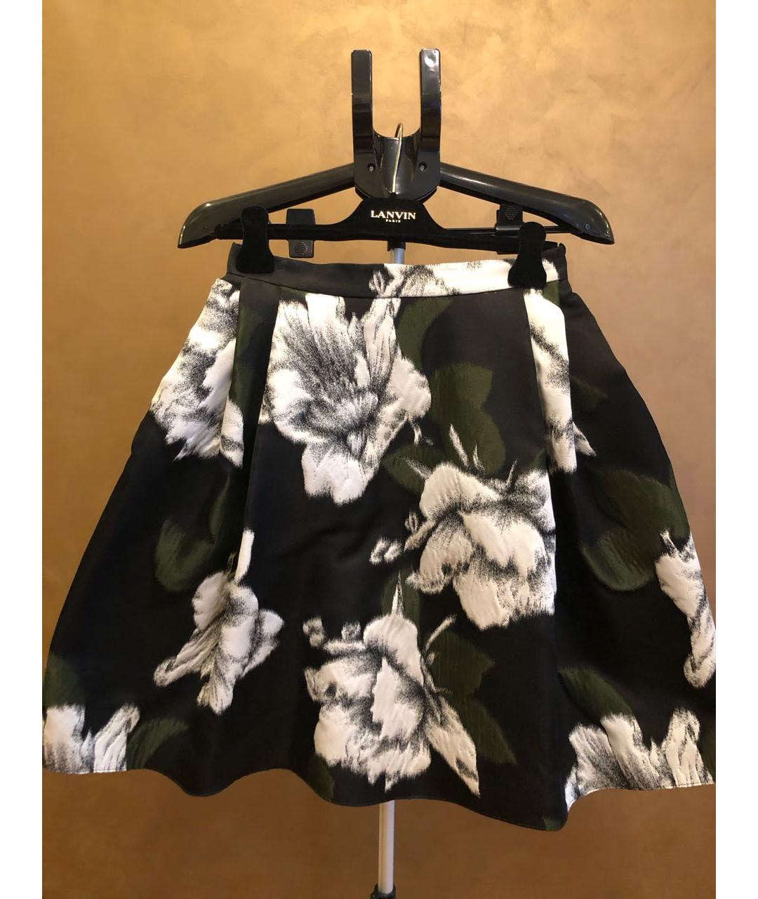 LANVIN Мульти полиэстеровая юбка мини, фото 5