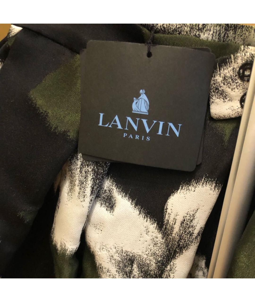 LANVIN Мульти полиэстеровая юбка мини, фото 2