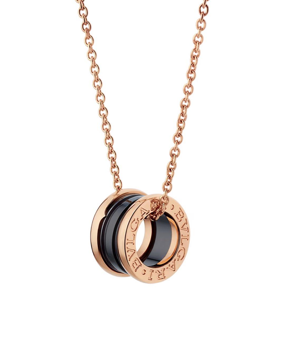 BVLGARI Бежевая подвеска из розового золота, фото 4