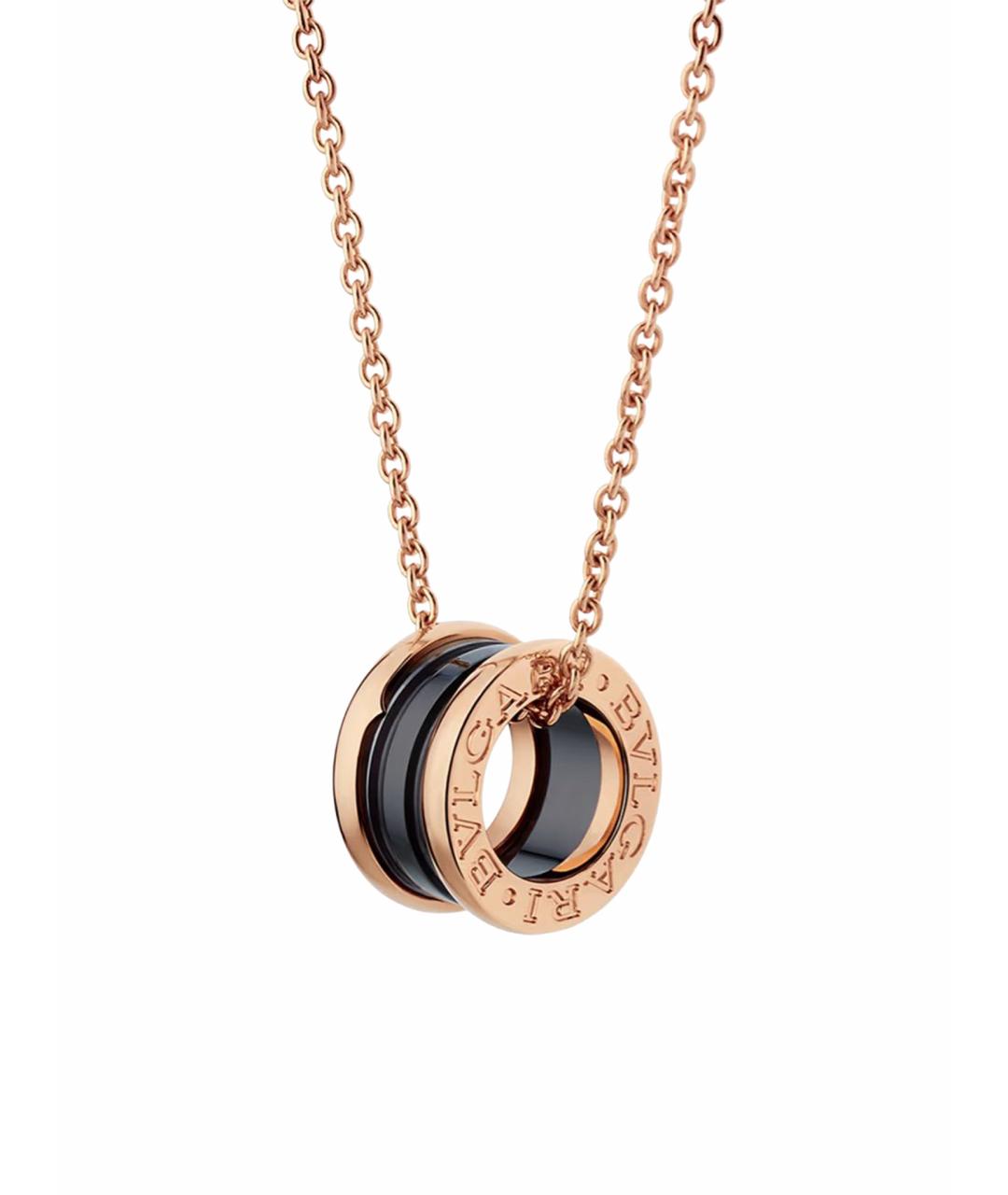 BVLGARI Бежевая подвеска из розового золота, фото 1