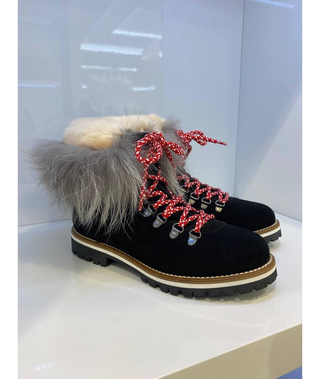 MR & MRS ITALY Черные замшевые ботинки, фото 4