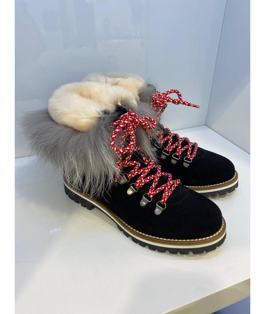 MR & MRS ITALY Черные замшевые ботинки, фото 2