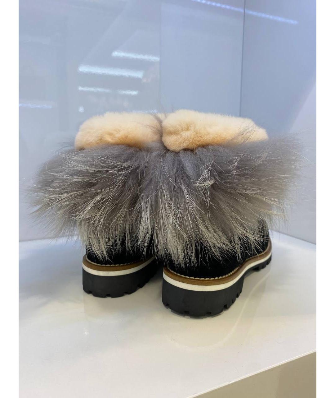 MR & MRS ITALY Черные замшевые ботинки, фото 3