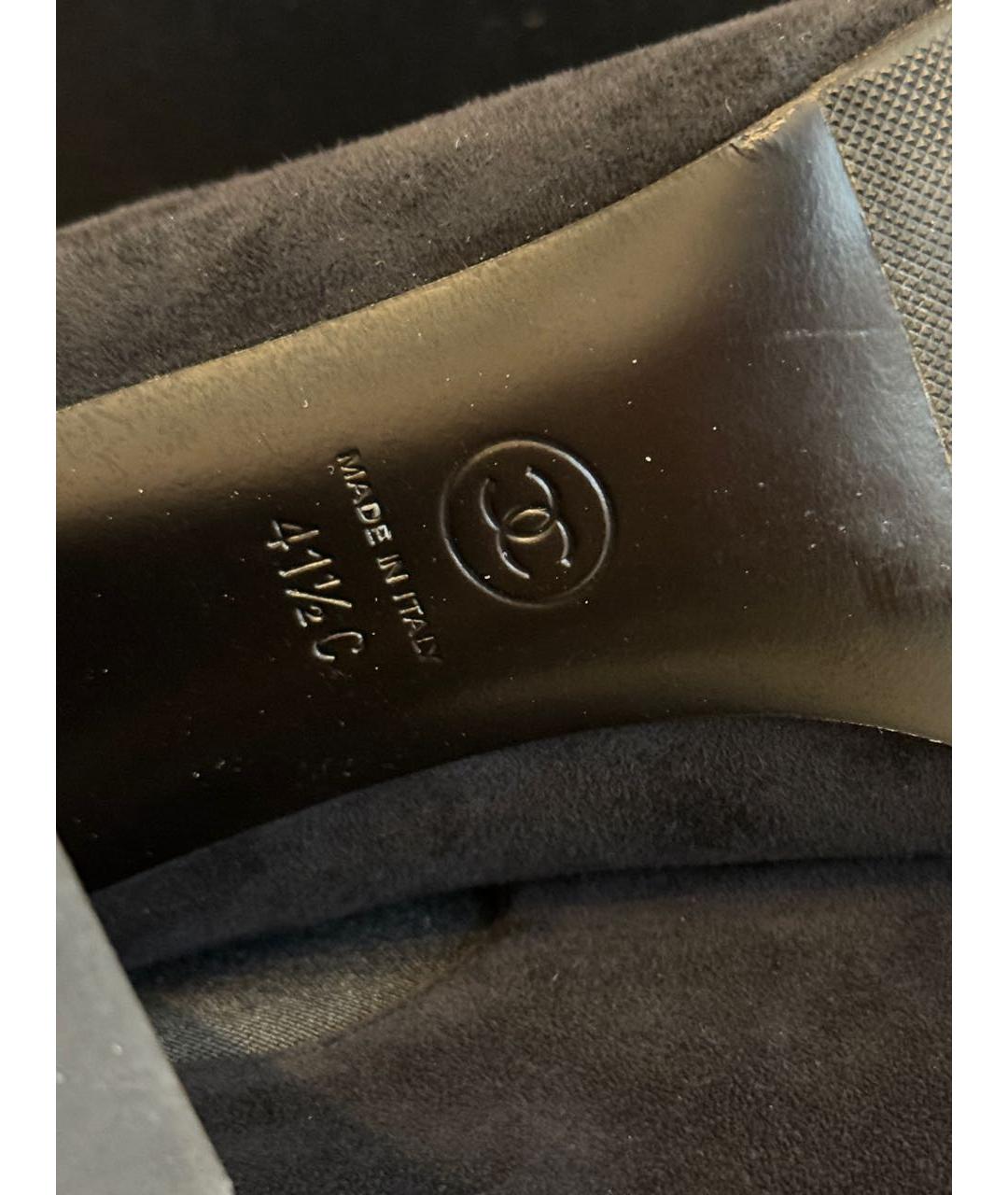 CHANEL Черные замшевые ботильоны, фото 7