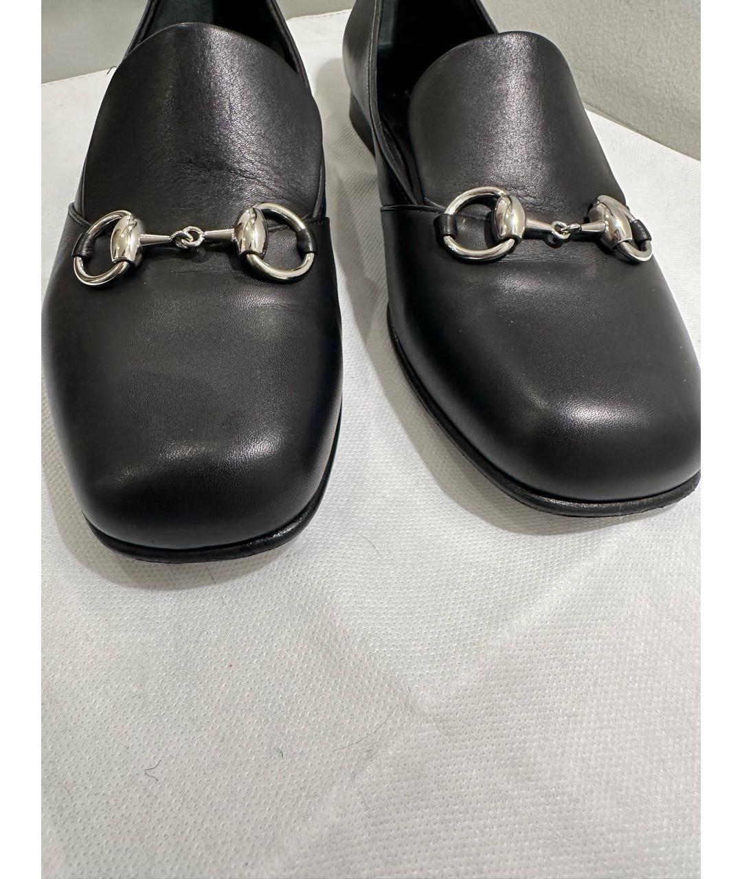 GUCCI Черные кожаные лоферы, фото 4