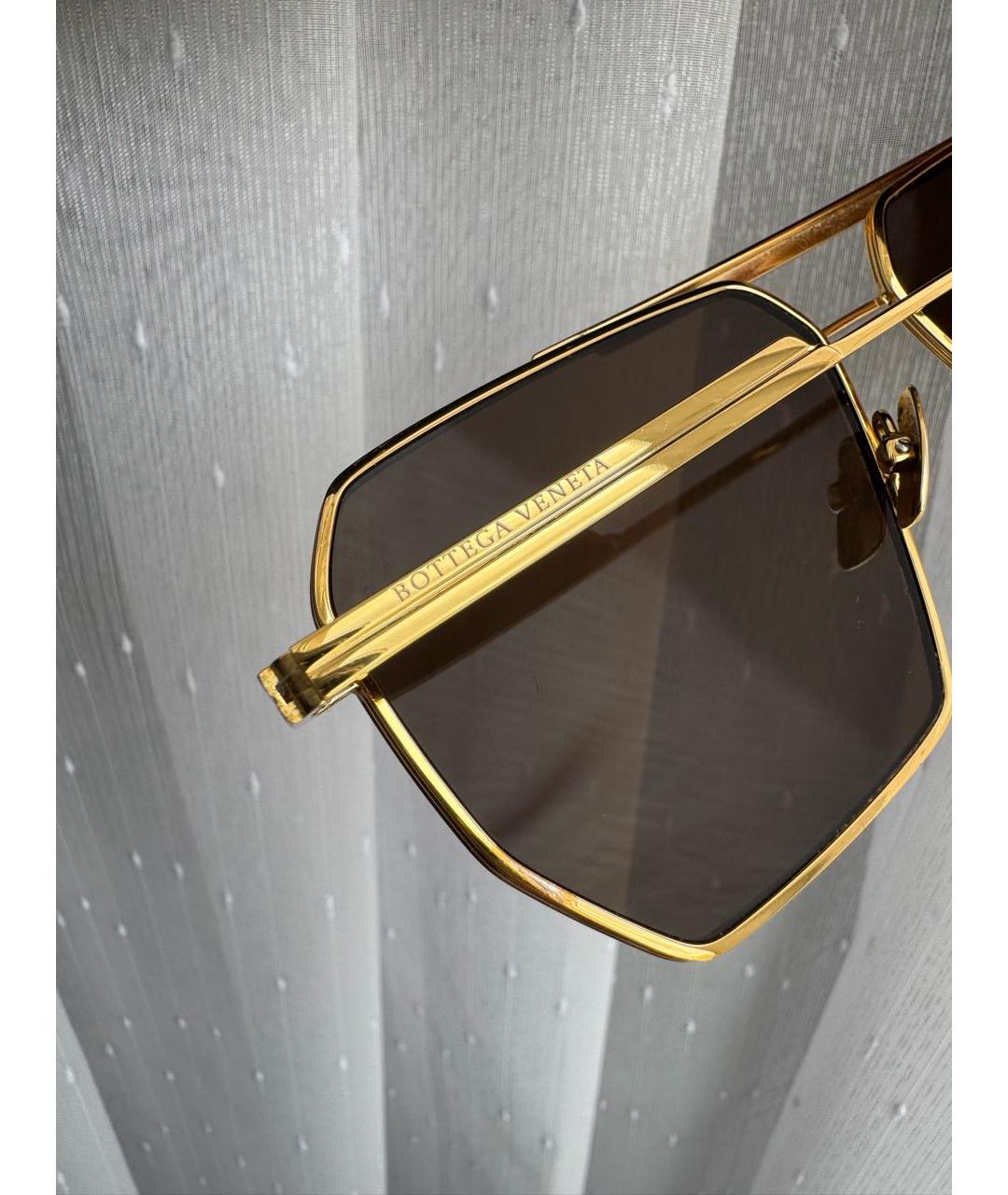 BOTTEGA VENETA Черные металлические солнцезащитные очки, фото 3