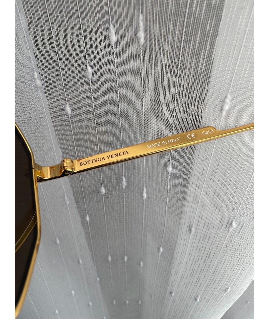 BOTTEGA VENETA Черные металлические солнцезащитные очки, фото 5