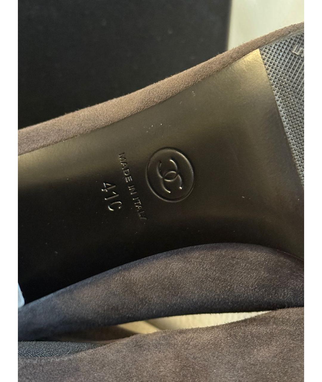 CHANEL Коричневые замшевые ботильоны, фото 7