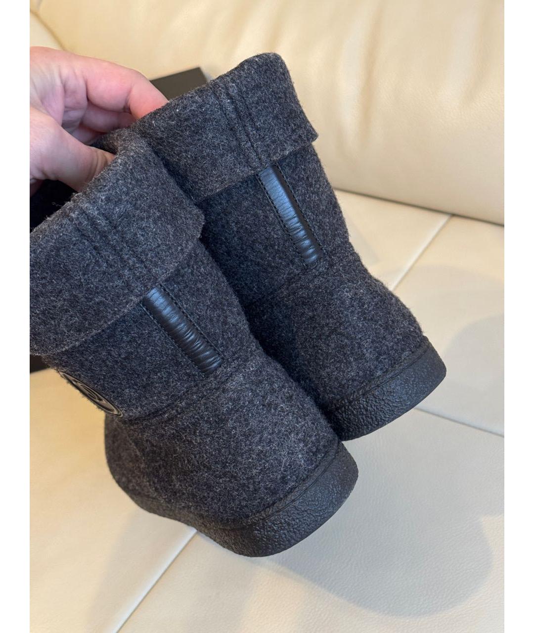 CHANEL Серые полусапоги, фото 3