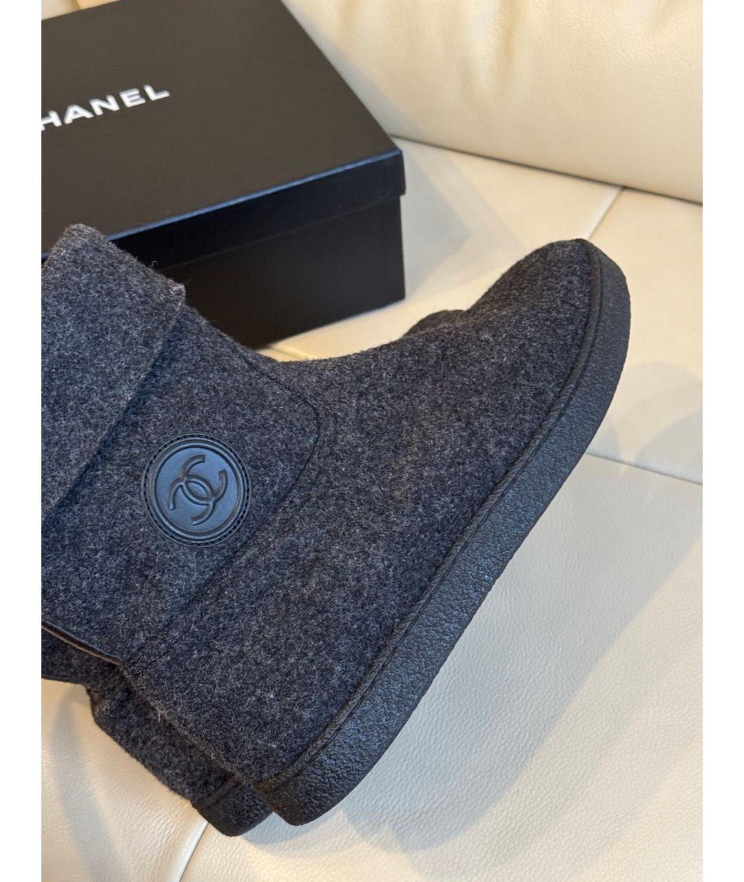 CHANEL Серые полусапоги, фото 5