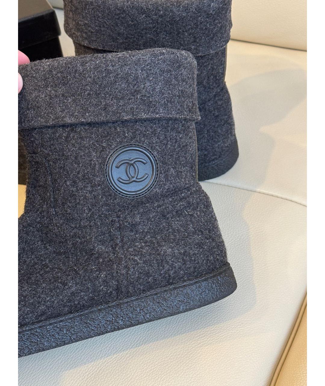 CHANEL Серые полусапоги, фото 2