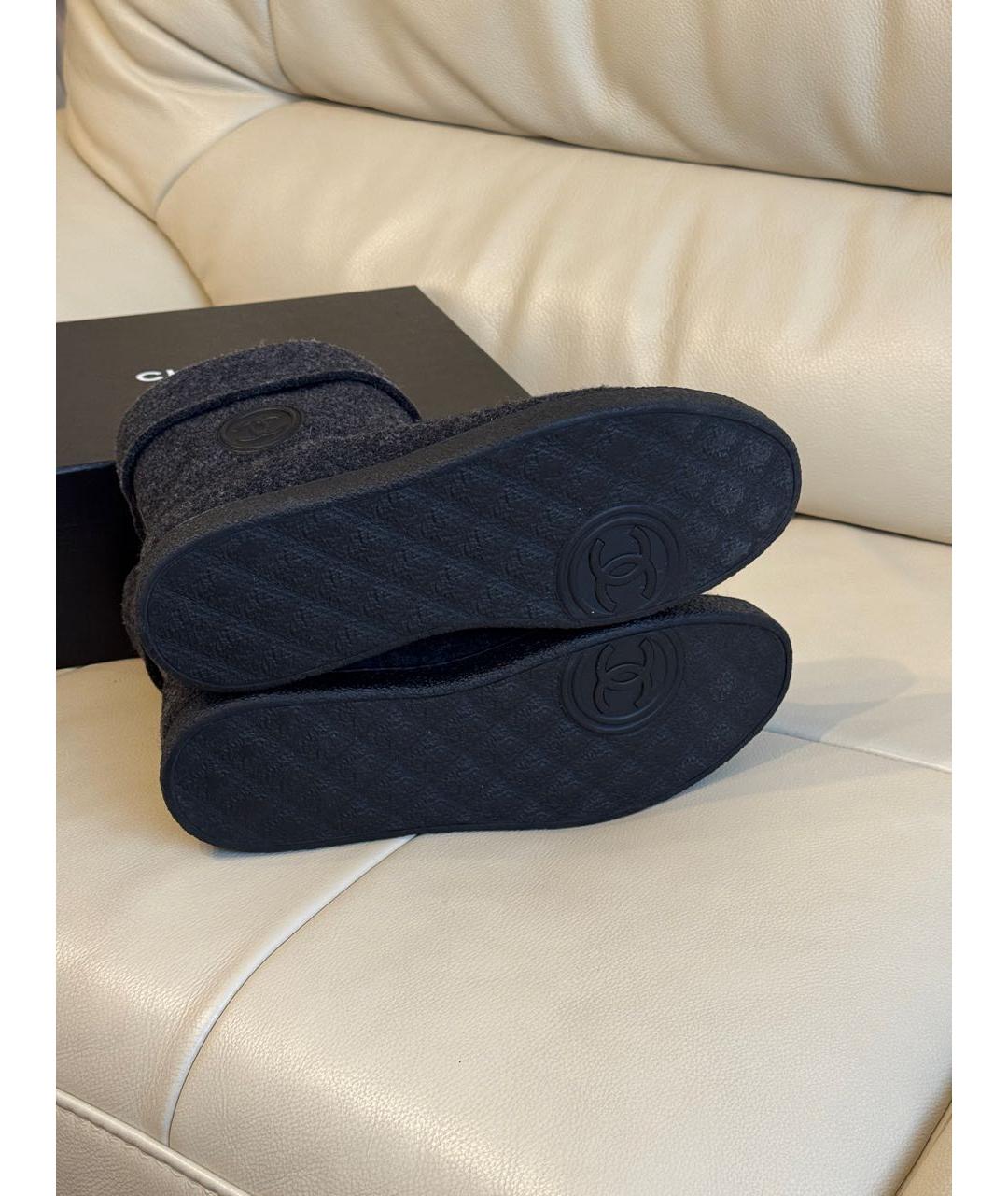 CHANEL Серые полусапоги, фото 6