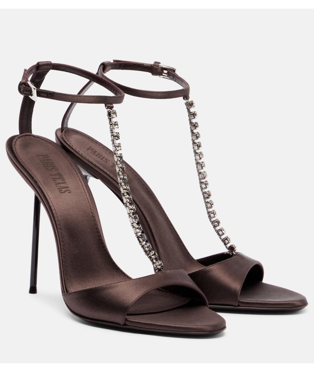 PARIS TEXAS Коричневые босоножки, фото 5