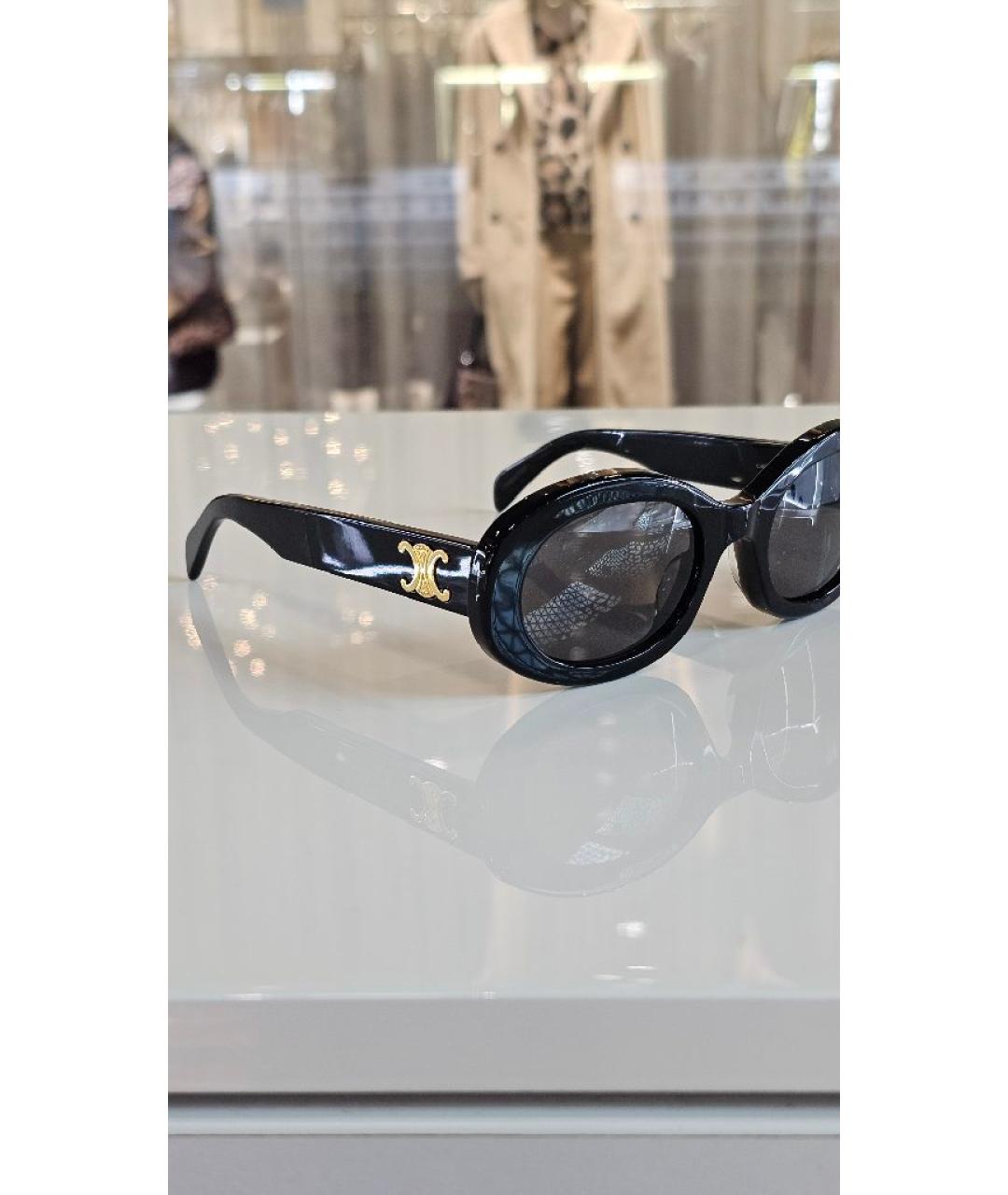 CELINE Черные пластиковые солнцезащитные очки, фото 3