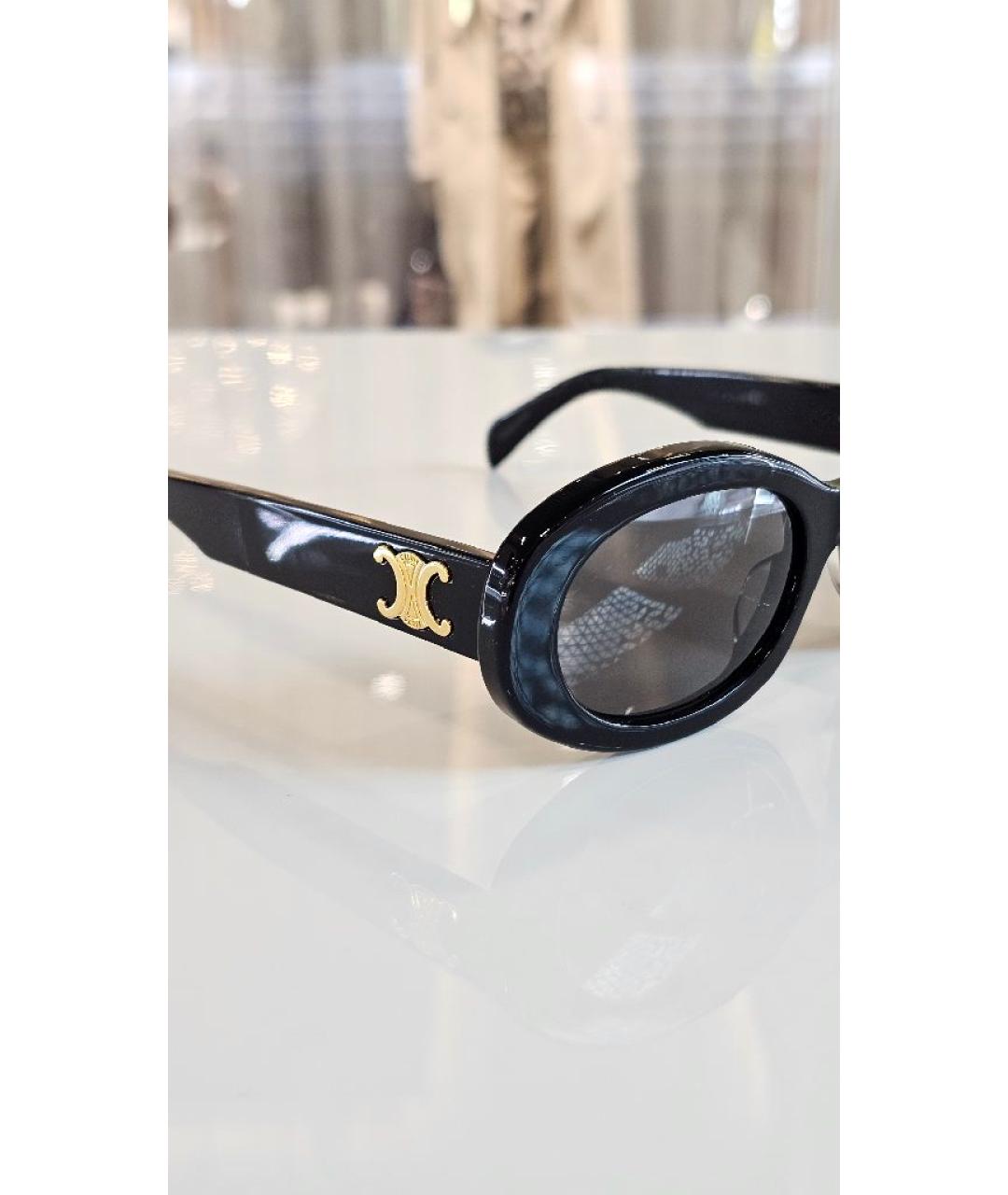 CELINE Черные пластиковые солнцезащитные очки, фото 2