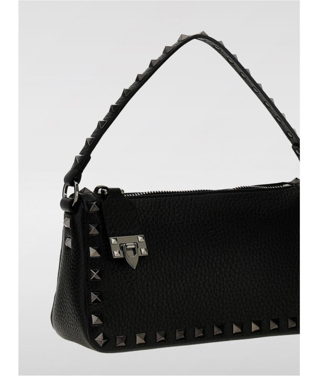 VALENTINO Черная кожаная сумка через плечо, фото 2