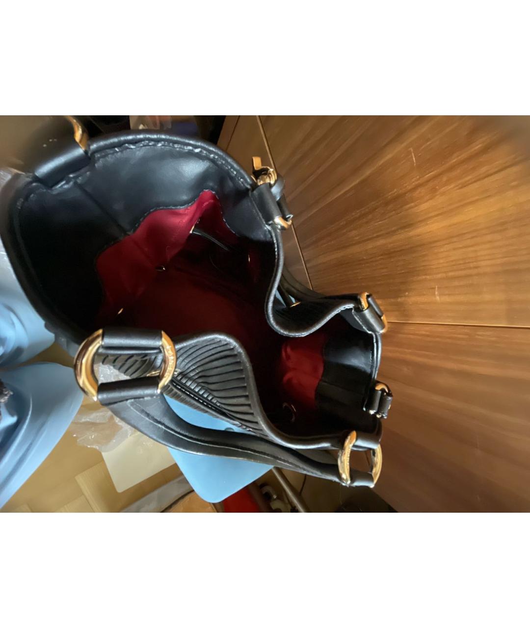 LANCEL Черная кожаная сумка с короткими ручками, фото 4