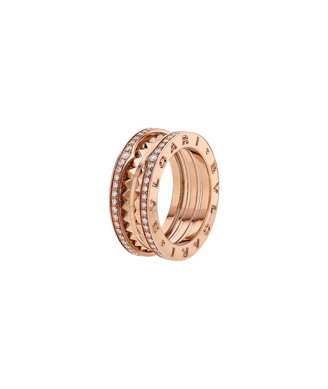 BVLGARI Бежевое кольцо из розового золота, фото 1