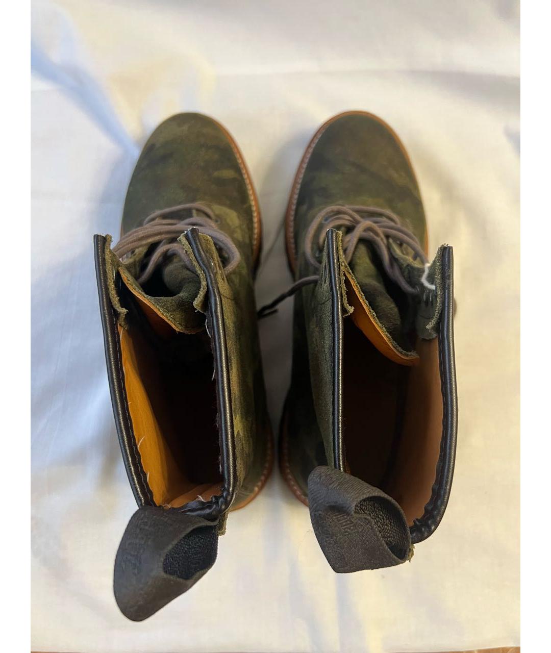 DR. MARTENS Хаки нубуковые высокие ботинки, фото 3