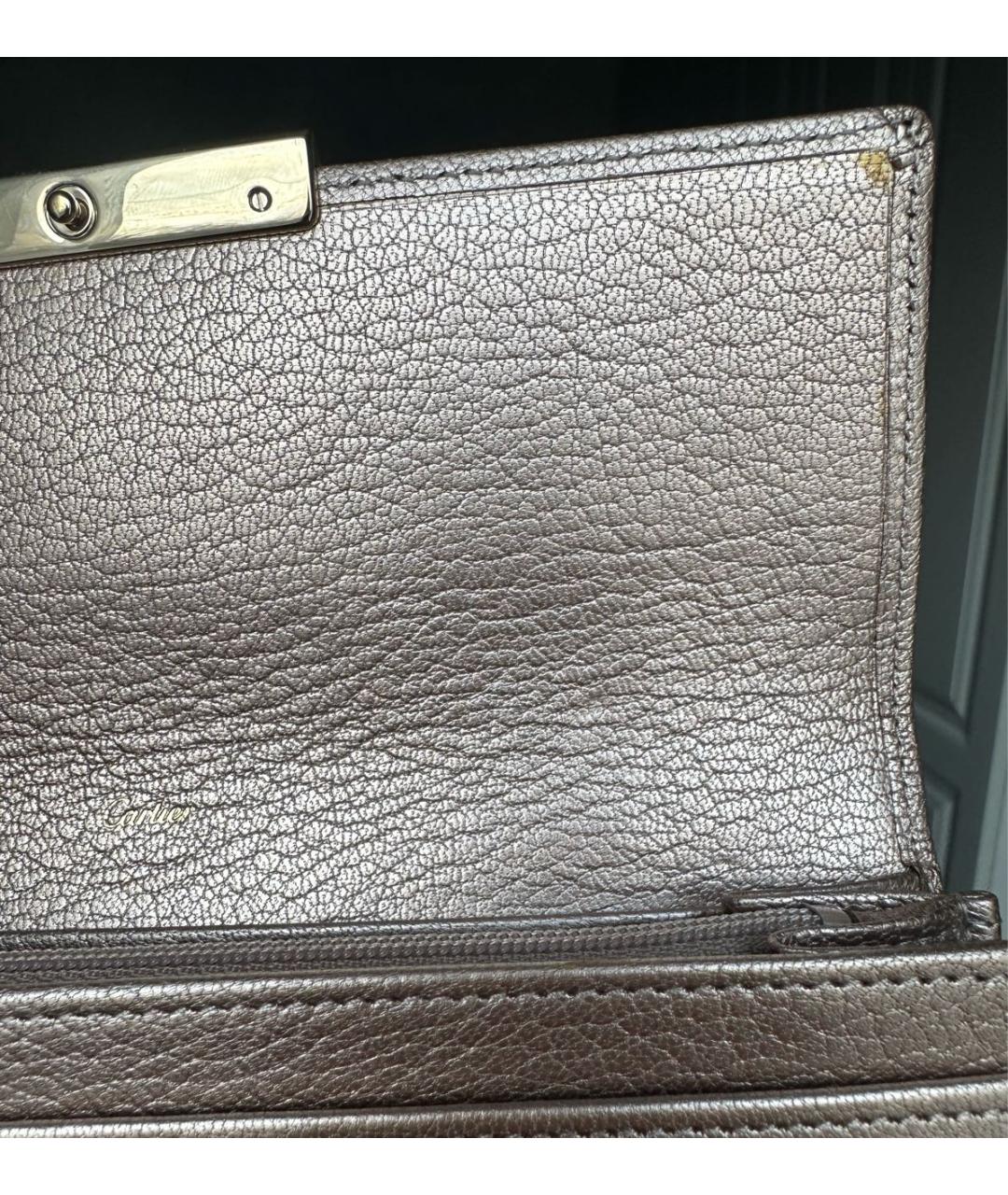 CARTIER Коричневый кожаный кошелек, фото 7