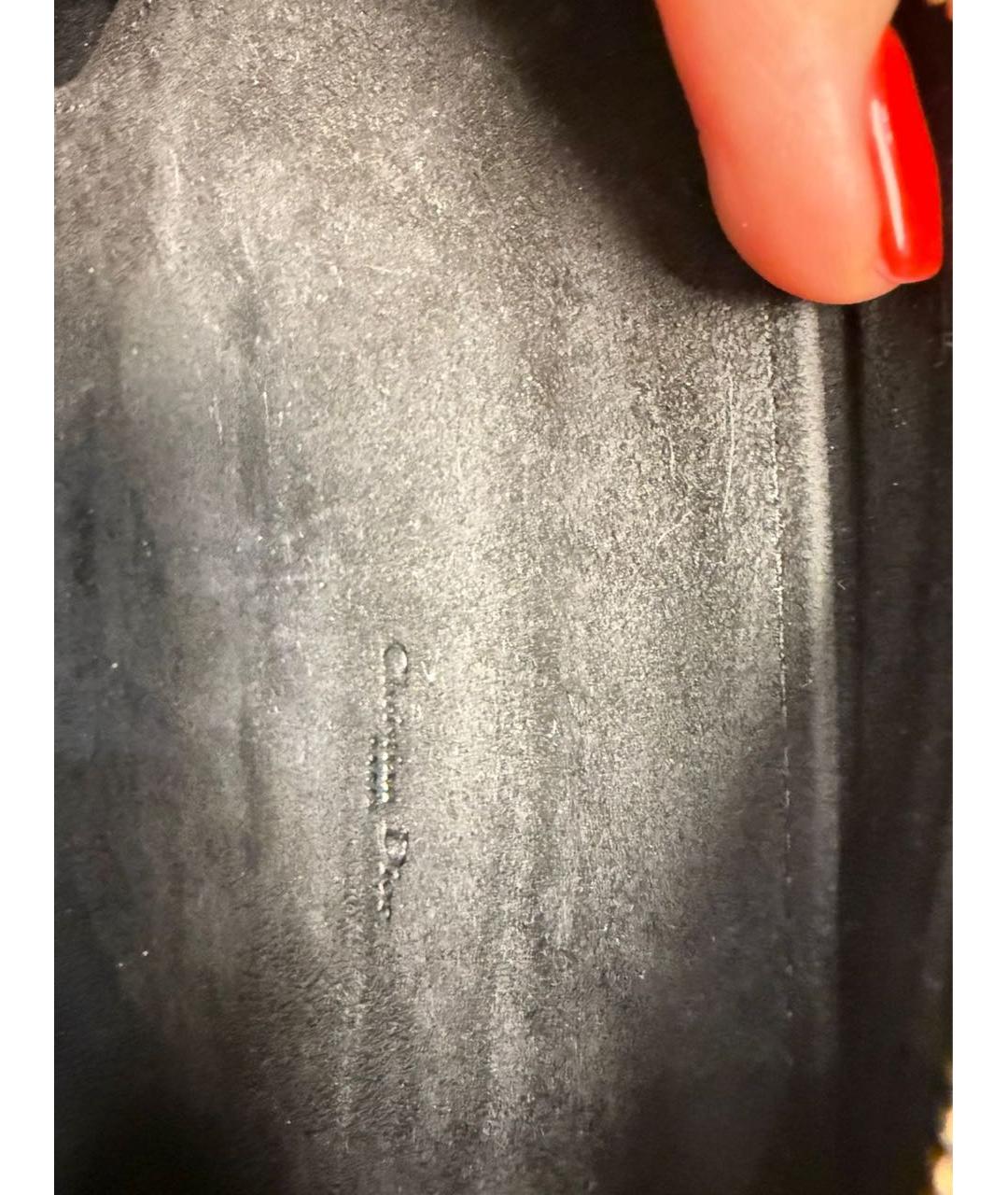 CHRISTIAN DIOR Черная кожаная сумка через плечо, фото 7