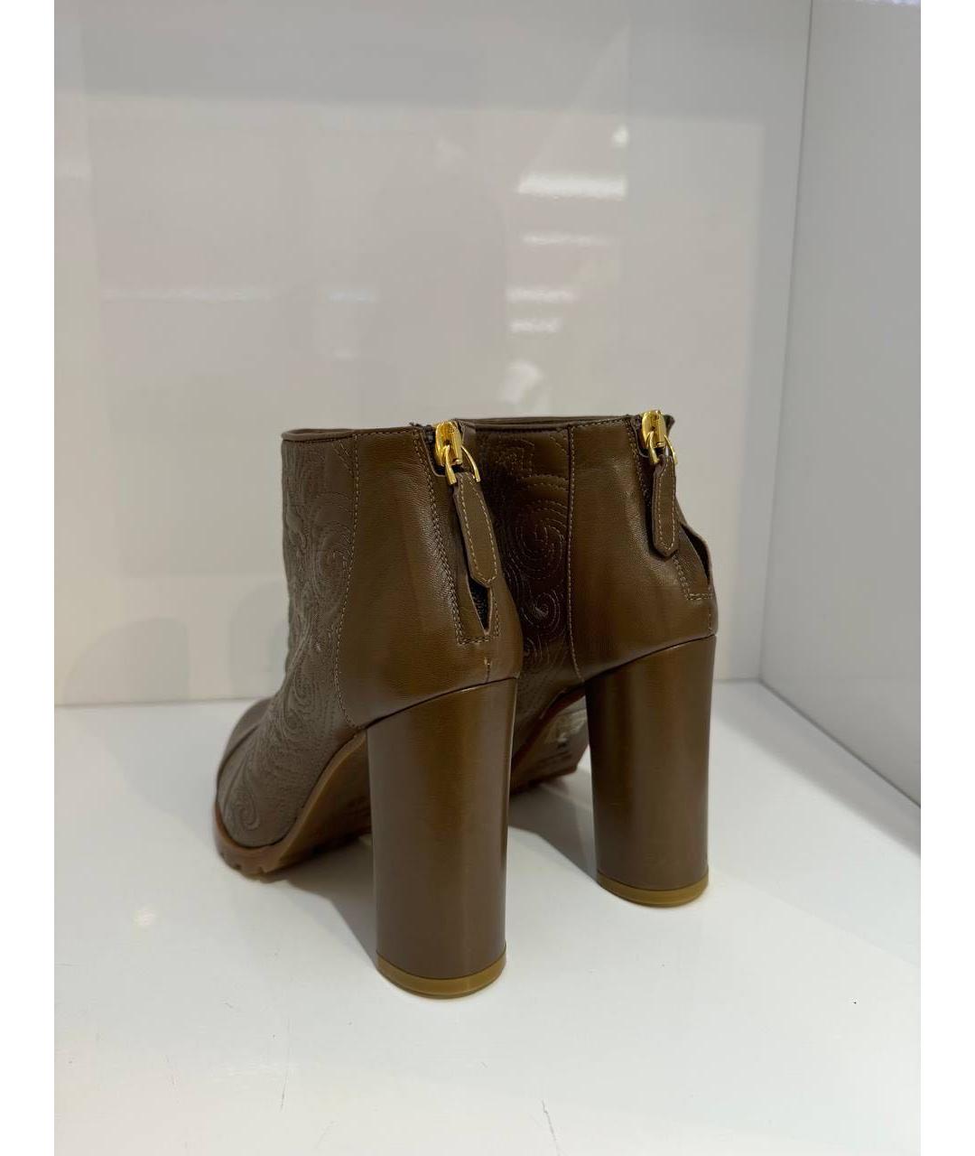 ETRO Коричневые кожаные ботильоны, фото 3
