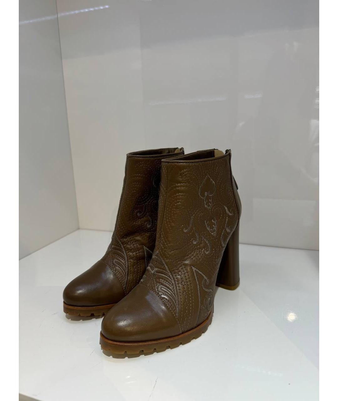 ETRO Коричневые кожаные ботильоны, фото 4