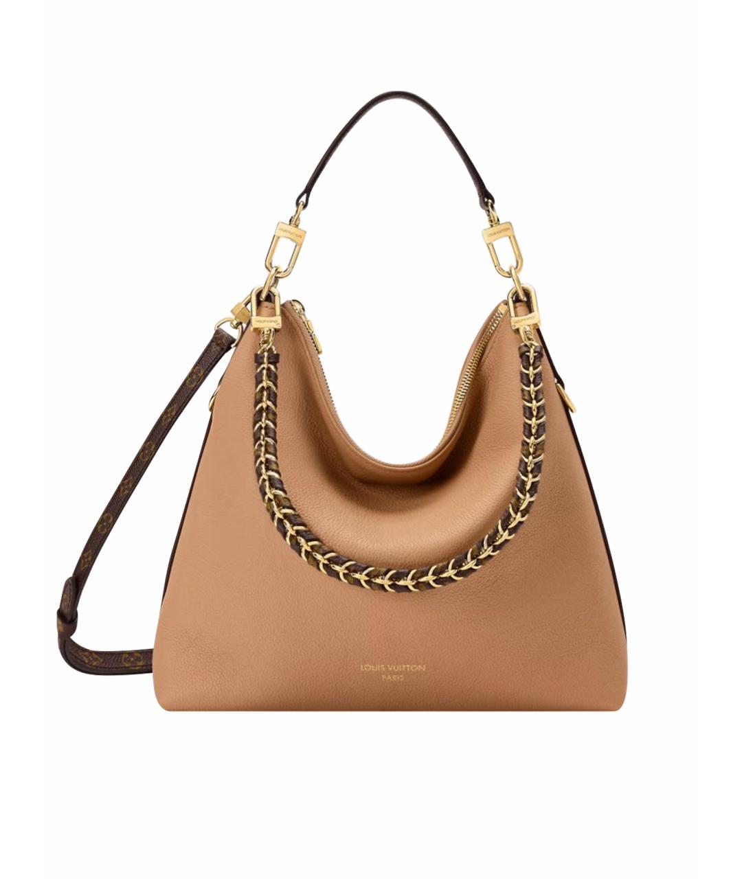 LOUIS VUITTON Бежевая кожаная сумка тоут, фото 1