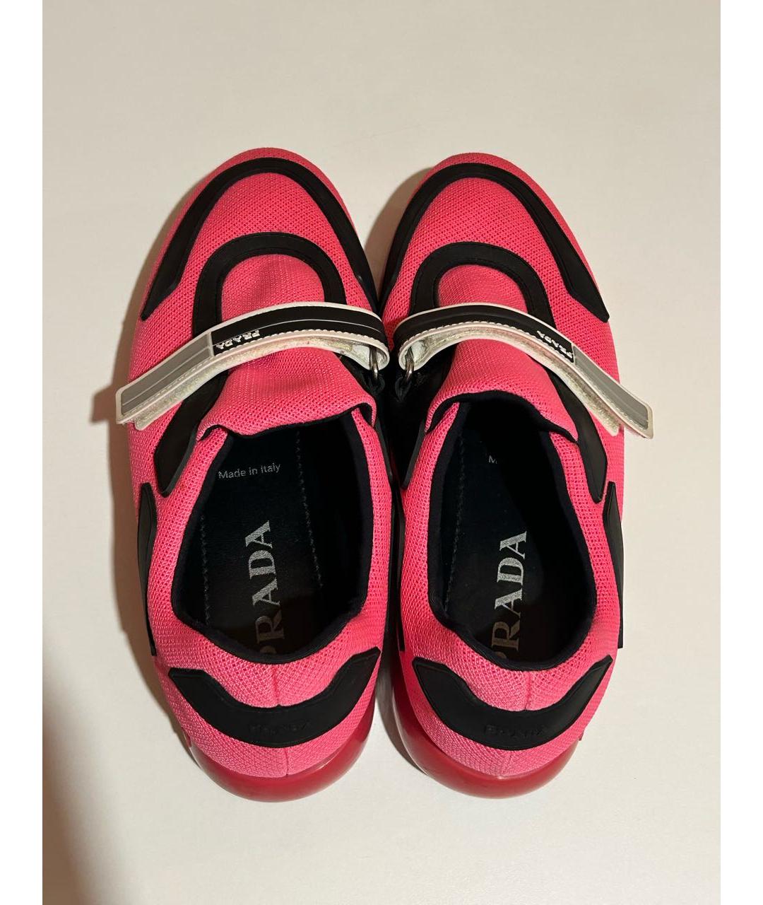 PRADA Фуксия кроссовки, фото 3